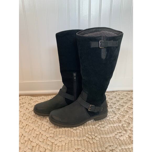 Ugg Thomsen Waterproof Leather Boot Black Size 7 - Picture 6 of 13